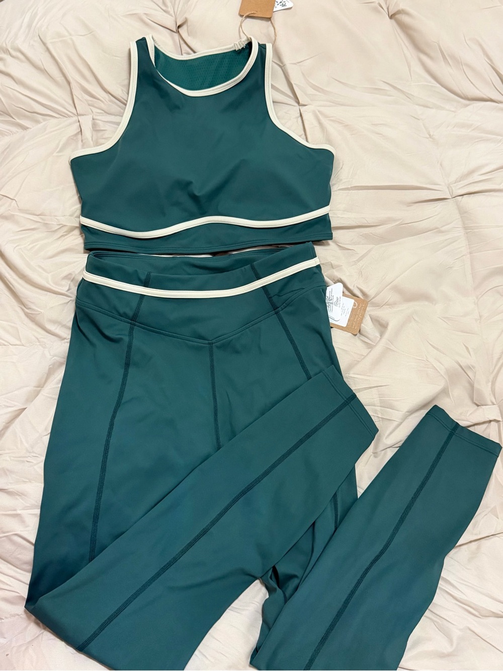 Women's High-Waist Leggings & Crop Tank Set